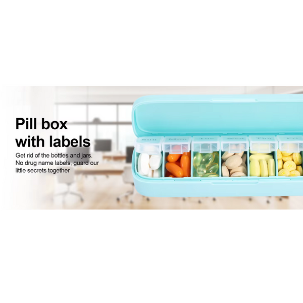 Bluetooth Smart Electronic Pill Case With Timer Clock 7 Day Portable Dispenser Box Pill Boxes