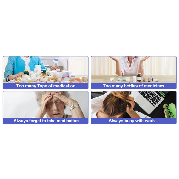 Bluetooth Smart Electronic Pill Case With Timer Clock 7 Day Portable Dispenser Box Pill Boxes