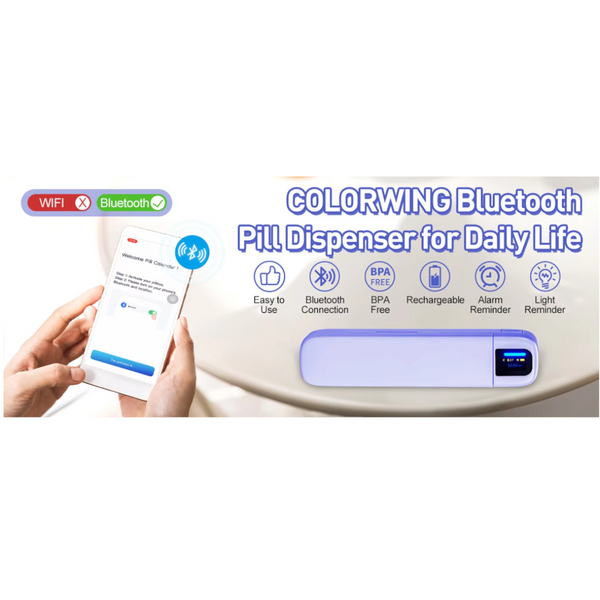 Bluetooth Smart Electronic Pill Case With Timer Clock 7 Day Portable Dispenser Box Pill Boxes