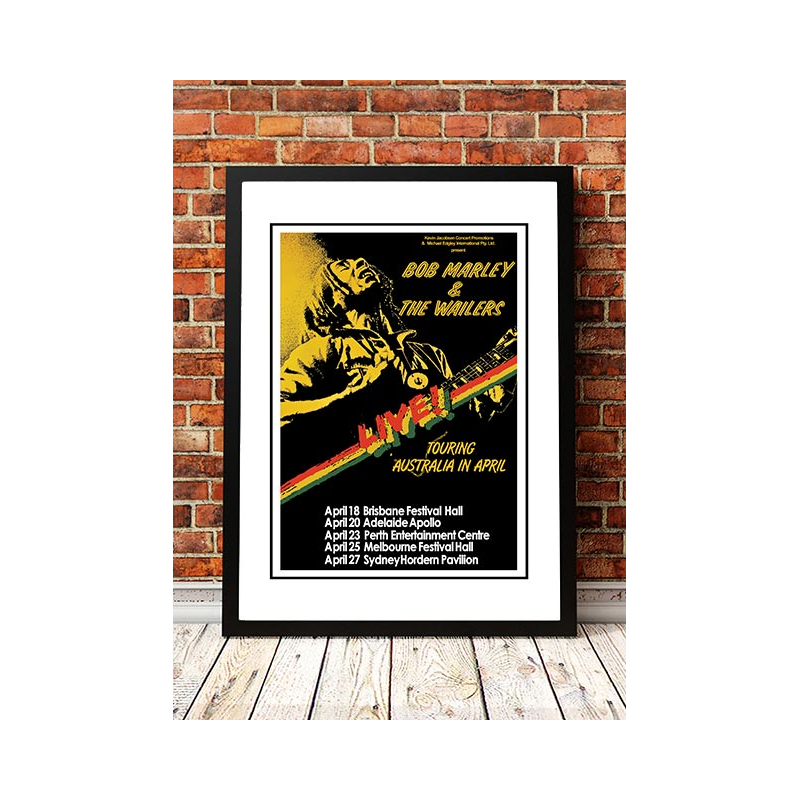 Bob Marley Australian Tour Poster 1979 Framed A1 Home And Garden Collectible Posters & Prints