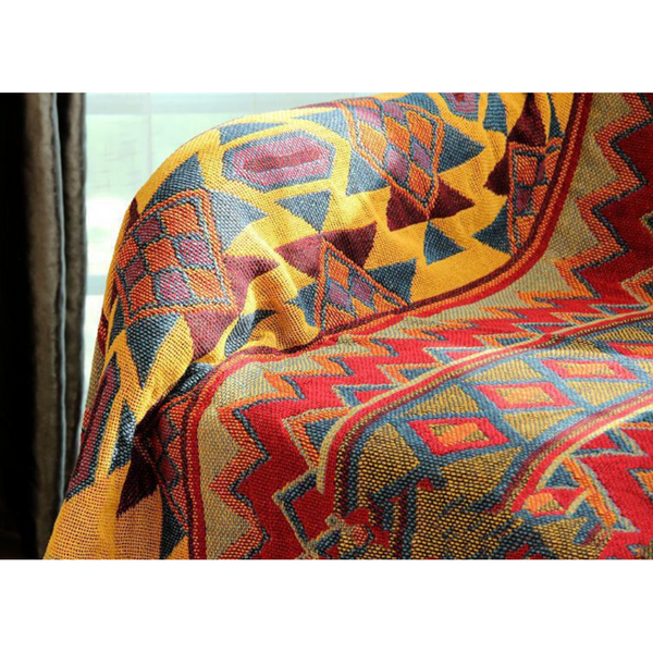 Bohemian Bed Blanket Cover Geometric Tapestry Sofa Cotton Material Blankets