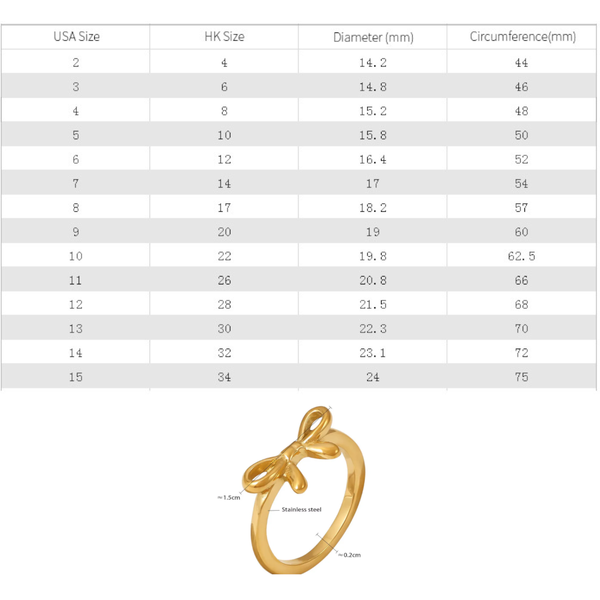 Bow Ring Stainless Steel In Style Jewelry Rings