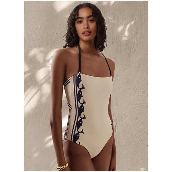 Bow Tie Ins Style One Piece Swimsuit For Women Swimwear