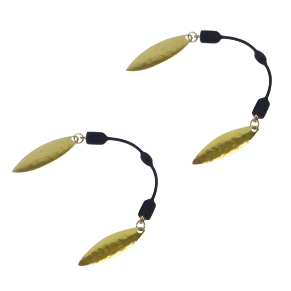 Swimerz Tail Spinner Hammered Brass 5 Pack Swivels & Snaps