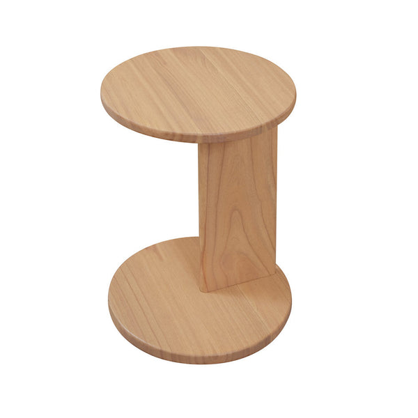 Brentwood Round Solid Timber Lamp Table (Natural) Lamps