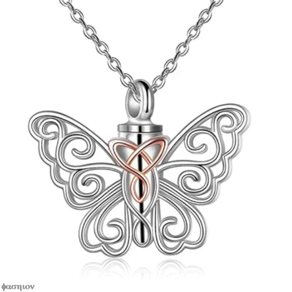 Veile Studios Butterfly Urn Necklace For Ashes Pendant Pets Cremation Keepsake Jewelry Necklaces & Pendants