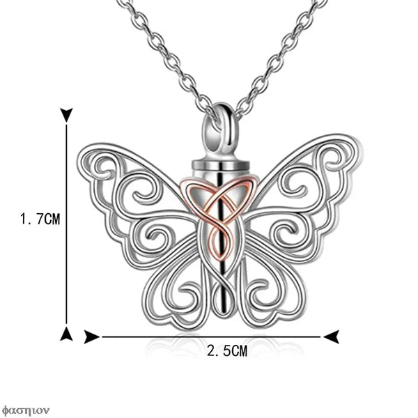 Veile Studios Butterfly Urn Necklace For Ashes Pendant Pets Cremation Keepsake Jewelry Necklaces & Pendants