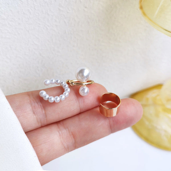 Veile Studios Retro Style Pearl Ear Bone Clip Without Piercing For Women High End Earrings