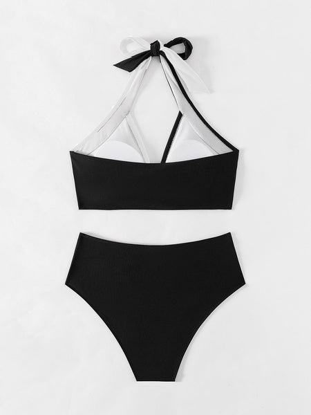 High Waist Two Piece Swimsuit Women's Swimwear