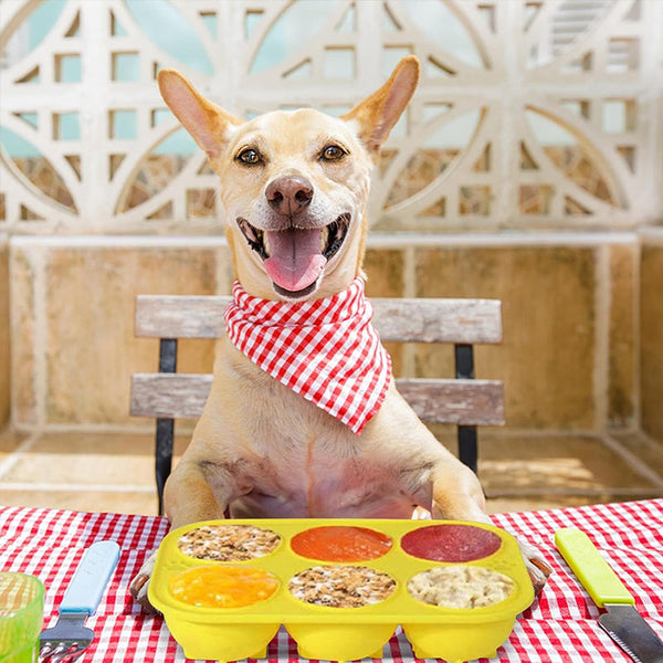 6 Cavity Dog Treat Molds Compatible With Woof & Power Chewer Pupsicle Silicone For Frozen Treats Reusable Toy Ice Pop Molds