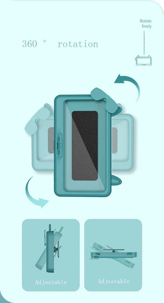 360 Rotatable Bathroom Waterproof Phone Case Shower Kitchen Wall Hanging Lazy Person Stand Mounts & Holders