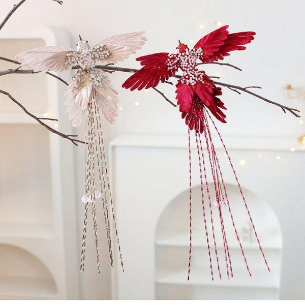Faux Hummingbird Christmas Tree Decoration Holiday Decorative Bird Ornament For Scene Arrangement Seasonal Decorations