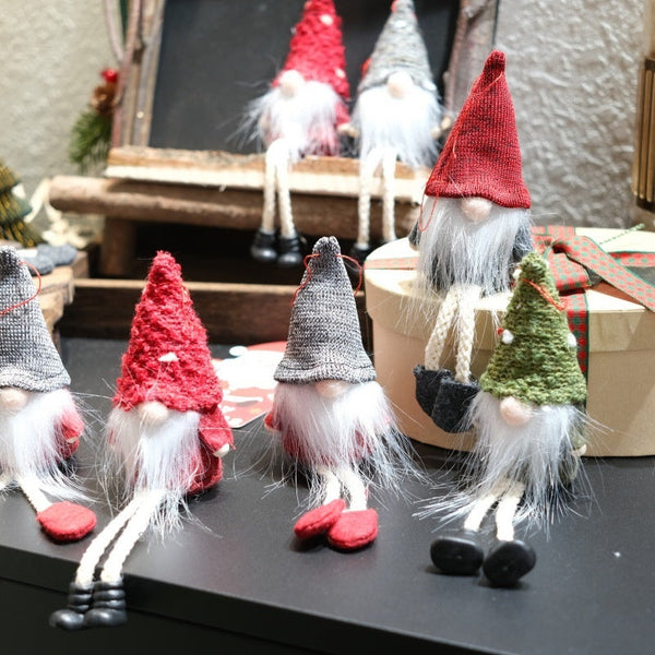 Christmas Elf Santa Claus Desktop Ornament For Window Display Decoration Creative Figurine Seasonal Decorations
