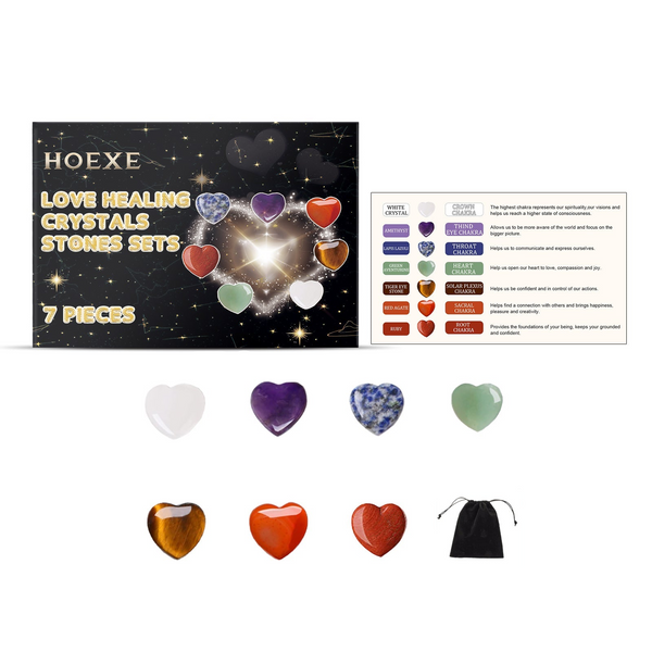Heart Healing Crystal Chakra Kit Pendulums