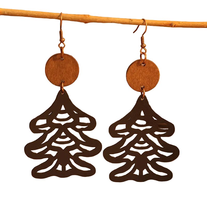 Cutout Tree Shape Earrings