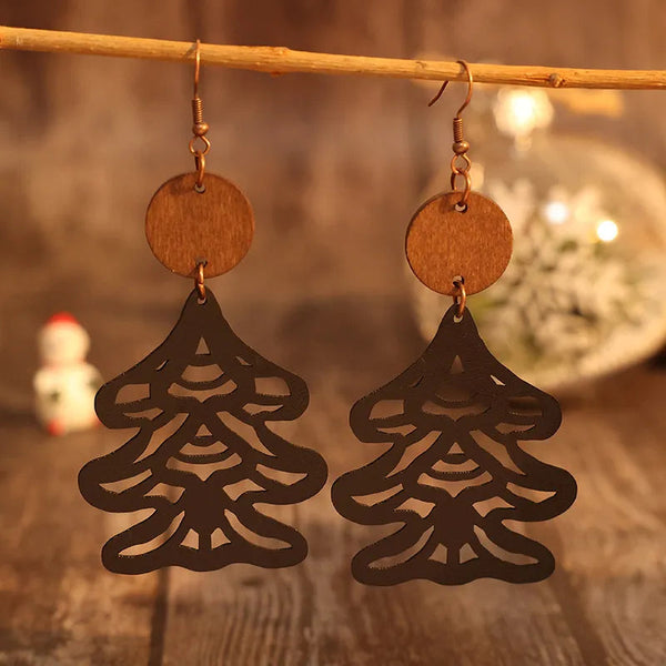 Cutout Tree Shape Earrings