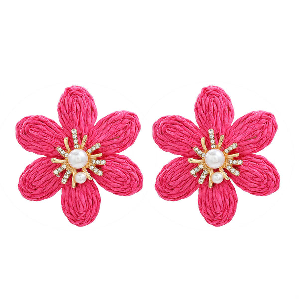 Veile Studios Women Ladies Party Accessories Flower Fashion Jewellery Earrings