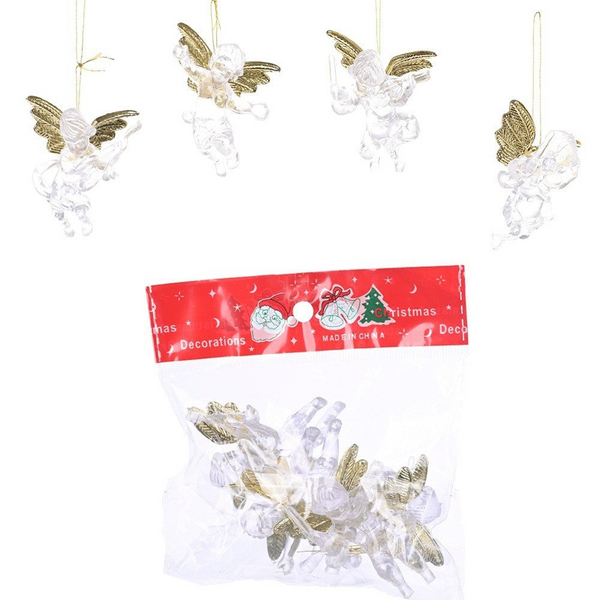 Christmas Decorative Transparent Angel Ornament Creative New Style Small Hanging Decoration Tree Seasonal Decorations