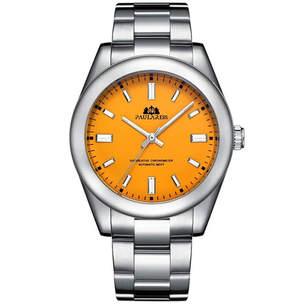 Automatic Watch For Men Mechanical Stainless Steel Luxury Red Yellow Sky Blue Green Colorful Rainbow 41Mm Reloj Hombre Baratos Watches