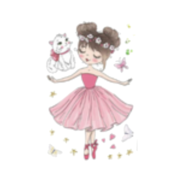 Cartoon Dance Girl Kitty Butterfly Wall Decal Paper Room Home Stickers Cute Ballet Decoration For Bedroom Wall Stickers