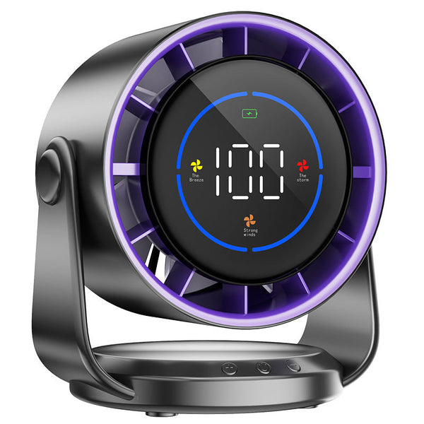 100 Speed High Circulating Fan For Home. 6 Inch Charging Digital Display Turbo Desktop Electric Portable Fans