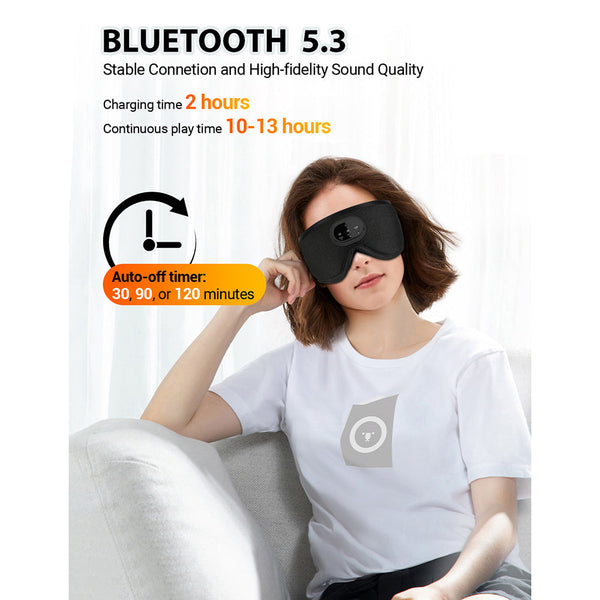 Bluetooth White Noise Milk Silk 3D Eye Socket Full Blackout Breathable Smart Music Sleep Mask Sleep Masks