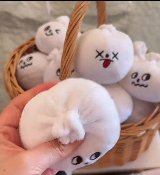Pet Plush Bun Sound Biting Small Steamed Durable Slow Feeding Hide Food Intelligent Sniffing Dog Toys