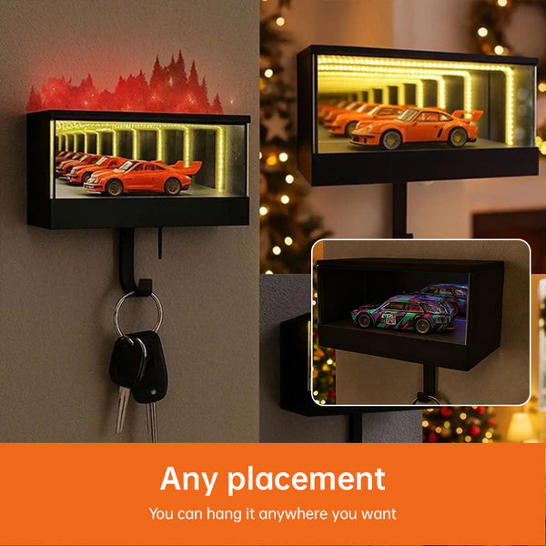 3D Printed Wall Mounted Car Key Holder With Garage Hook Fun Infinite Keychain Storage Rack Organizer Key Holders