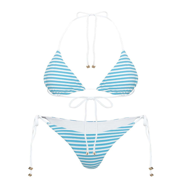 Floral  Three Piece Backless Tie Up Bikini Swimsuit For Women Swimwear