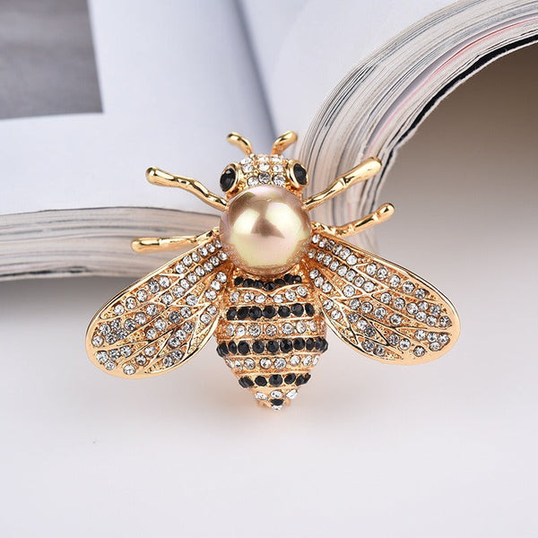 Veile Studios Animal Bee Brooch Pin Accessories Alloy With Diamond Inlay Brooches