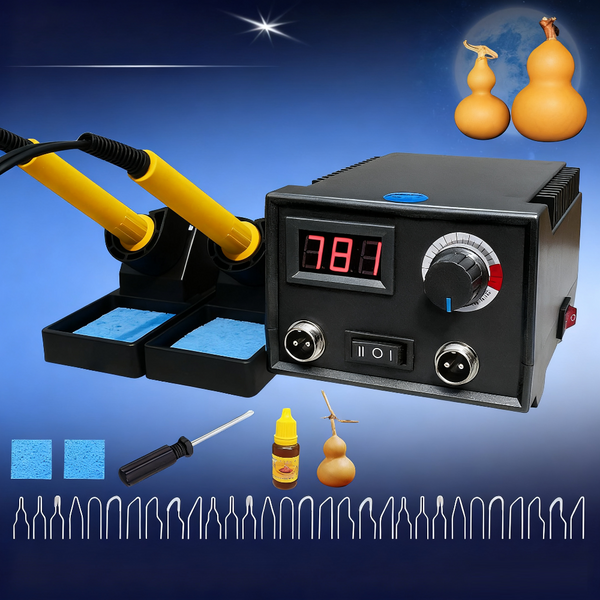 Pengjia Temperature Regulating Pyrography Machine Board Tool Set Wood Burning Electric Iron Brush Wood Carving Kits