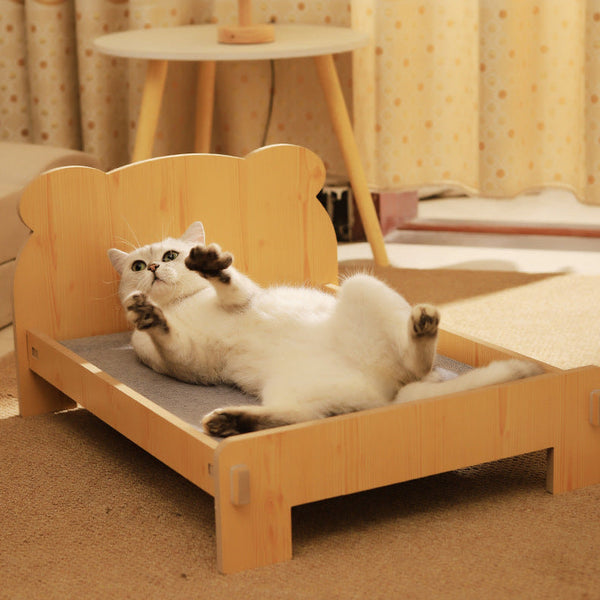 Cat Bed Universal Pet Nest Dog Removable Solid Wood Cute Kitten Princess Supplies Pet Beds