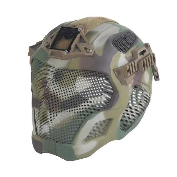 Lightweight Eva Tactical Helmet W23 Full Protection Steel Mesh Mask Included For Cosplay Airsoft Hats & Headwear
