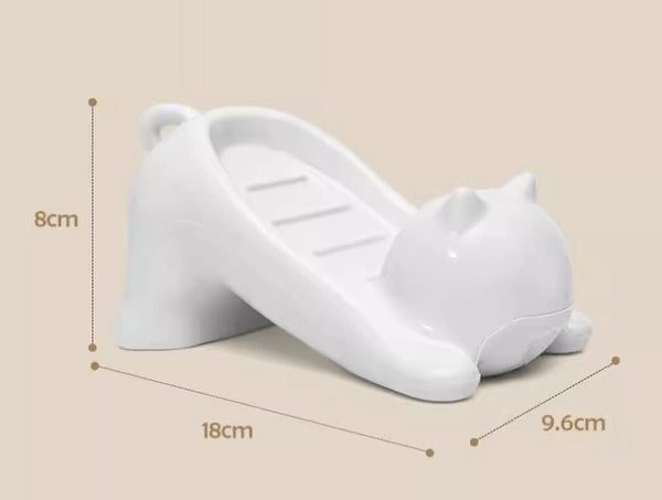 Cat Soap Box Bathroom Products Accessories Dish Cute Pet Drainage Basket Anti Slip Soap Dishes & Dispensers