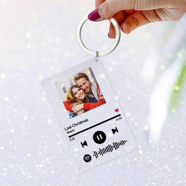 Acrylic Keychain Personalized Music Card Diy Pattern Keyrings
