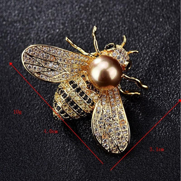 Veile Studios Animal Bee Brooch Pin Accessories Alloy With Diamond Inlay Brooches