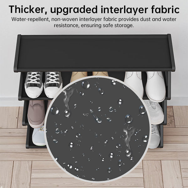 Z Shaped 4 Layer Shoe Organiser Space Saving Wall Corner Mount Stackable Adjustable Storage Shelf Shoe Organisers
