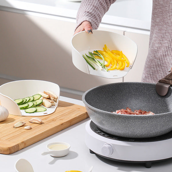 Vegetable Board Corner Storage Stir Fry And Side Dish Plate Round White Preparation Bowls & Plates