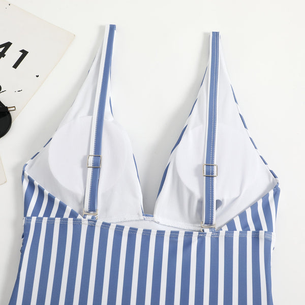 Jumpsuit  Striped Swimsuit Women's European And American Bikini Swimwear