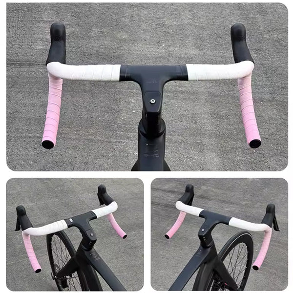 Road Bike Handlebar Tape: Double Pinyin Cloud Pattern Gradient Color Comfortable Shock Absorbing Breathable Handlebar Grips Tape & Pads