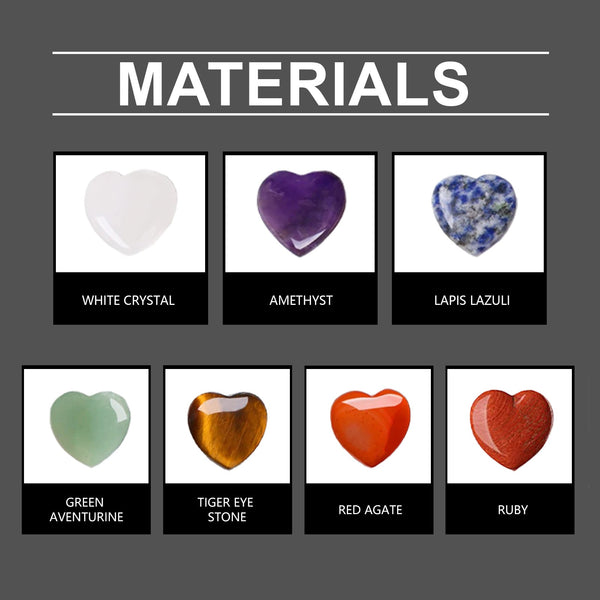 Heart Healing Crystal Chakra Kit Pendulums