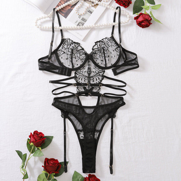 Lace Embroidery Hollowed Out Backless Mesh Fun Jumpsuit Jumpsuits Rompers & Playsuits