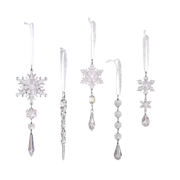 Hobe Cross Border New Christmas Decoration Items Transparent Snowflake Bayberry Ball Acrylic Ice Cone Seasonal Decorations