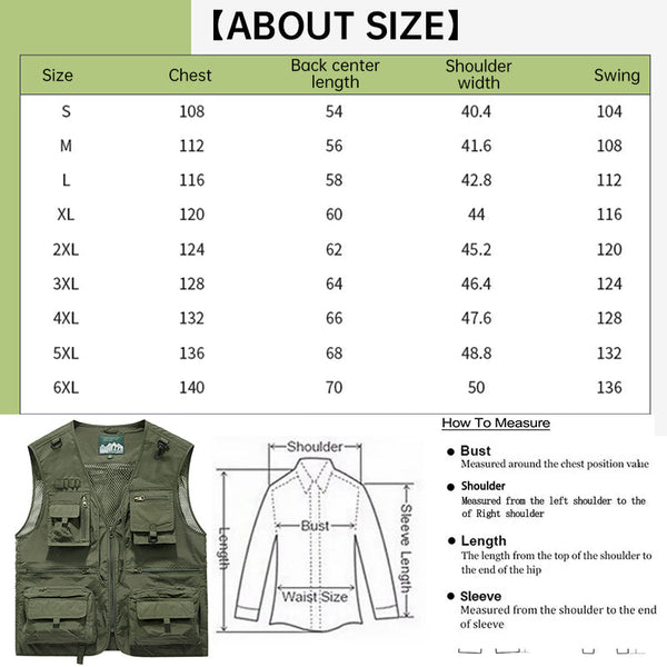Menas Summer Tactical Vest: 14 Pocket Mesh Ideal For Hiking Fishing Photography & Work Vests