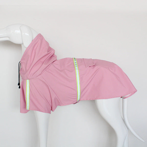 Large Dog Raincoat Poncho Style Reflective Strip Pet Windproof Waterproof Hooded Dog Clothing & Shoes