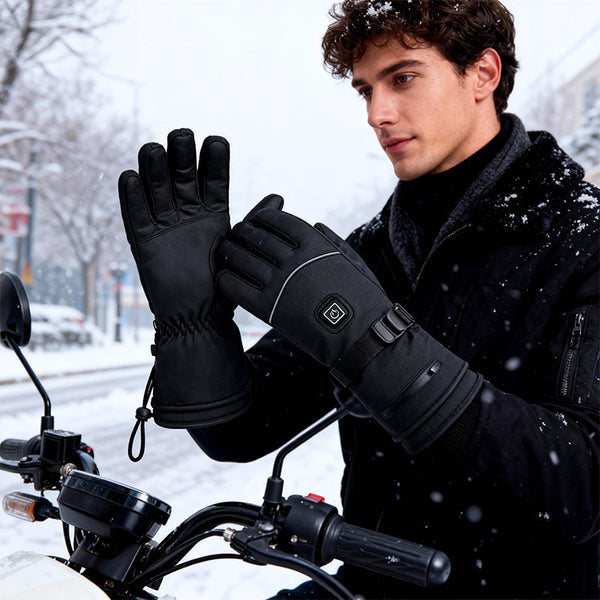 Electric Heated Waterproof Winter Warm Rechargeable For Ski Snowmobile And Outdoor Activities Gloves