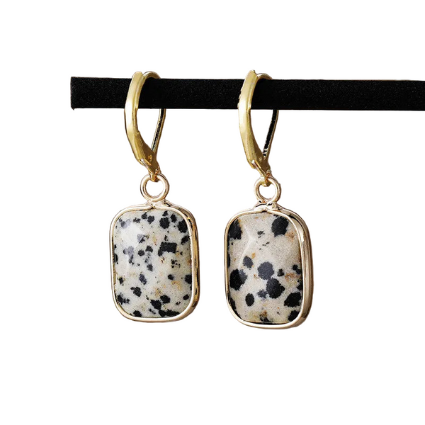 Copper Natural Stone Dangle Earrings