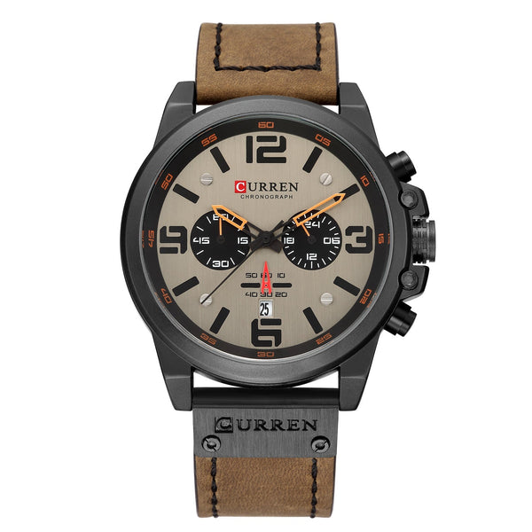 Men's Watch Sports Six Pin Quartz Calendar Waterproof Belt Watches