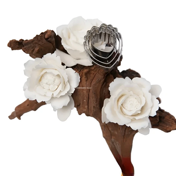 Stainless Steel Petal Mold Set Polymer Clay Cutter Cutting Pottery Tool Diy Manual Model Rose Flower Modeling Modelling Clay
