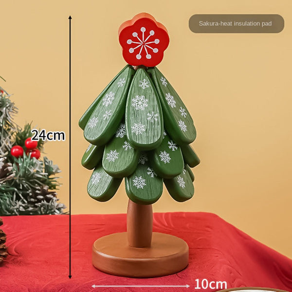 Tree Coaster Solid Home Desk Decor Plate Trivet Cup Drink Placemat Christmas Gift Coasters